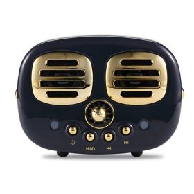 Bluetooth speaker cute mini fashion creative (Woofer Size/Full-Range Size: 1", Color: Black)