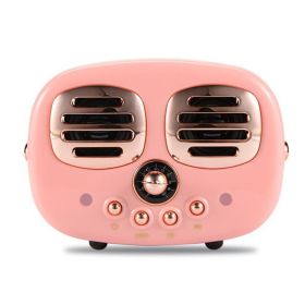 Bluetooth speaker cute mini fashion creative (Woofer Size/Full-Range Size: 1", Color: Pink)