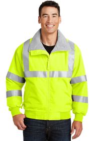 Port Authority Enhanced Visibility Challenger Jacket with Reflective Taping SRJ754 (Color: Safety Yellow/ Reflective, size: 5XL)